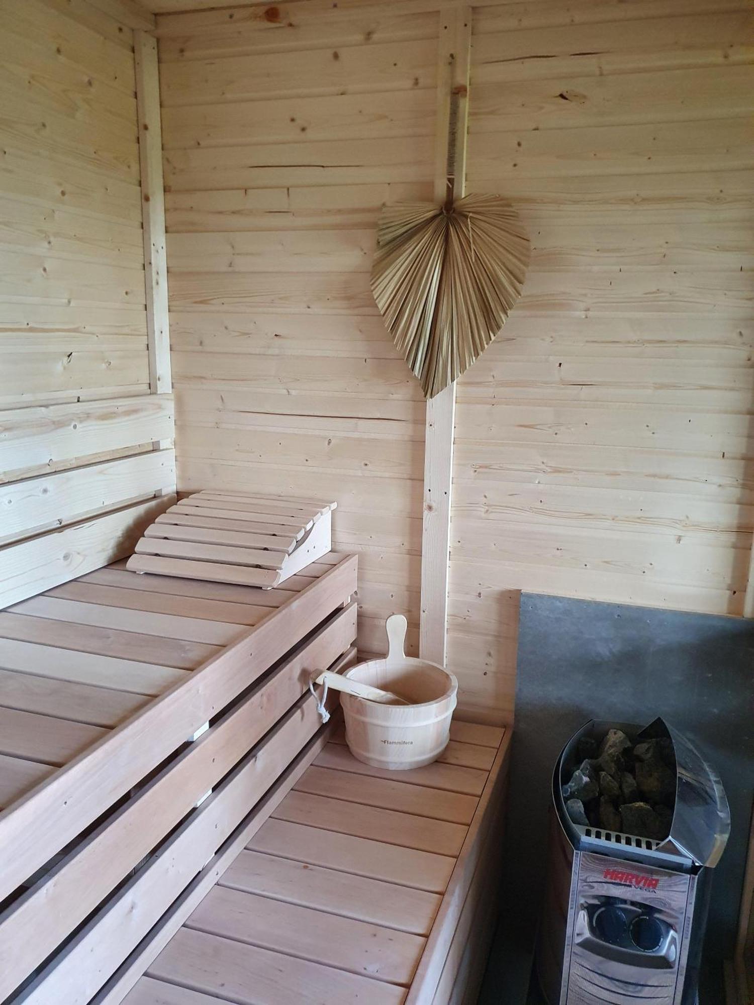 Idyllisches-Blockbohlenhaus-Mit-Eigenem-Garten-Und-Sauna-Zum-Wohlfuehlen Martensrade Buitenkant foto